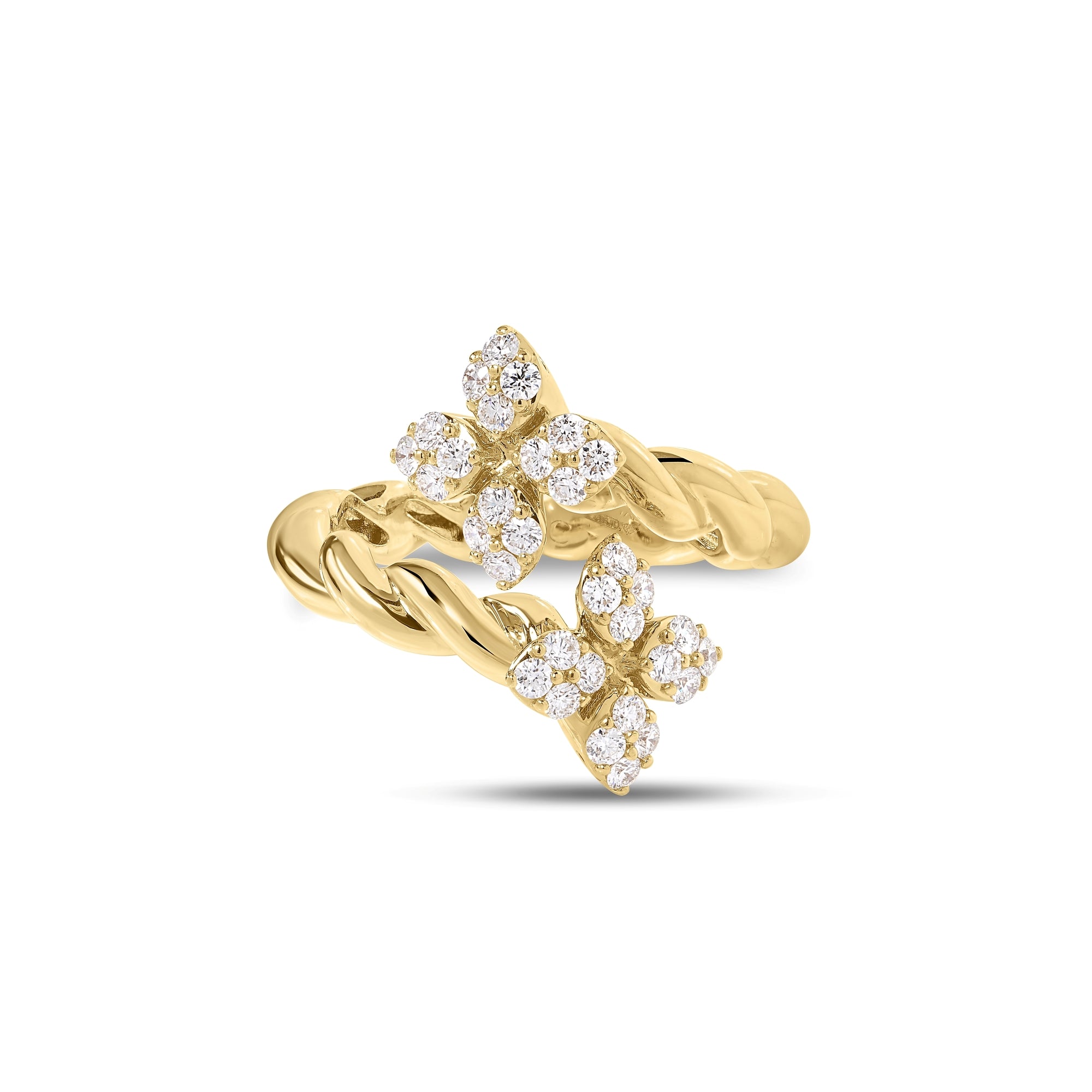18K YELLOW GOLD LOVE IN VERONA TWIST DIAMOND RING