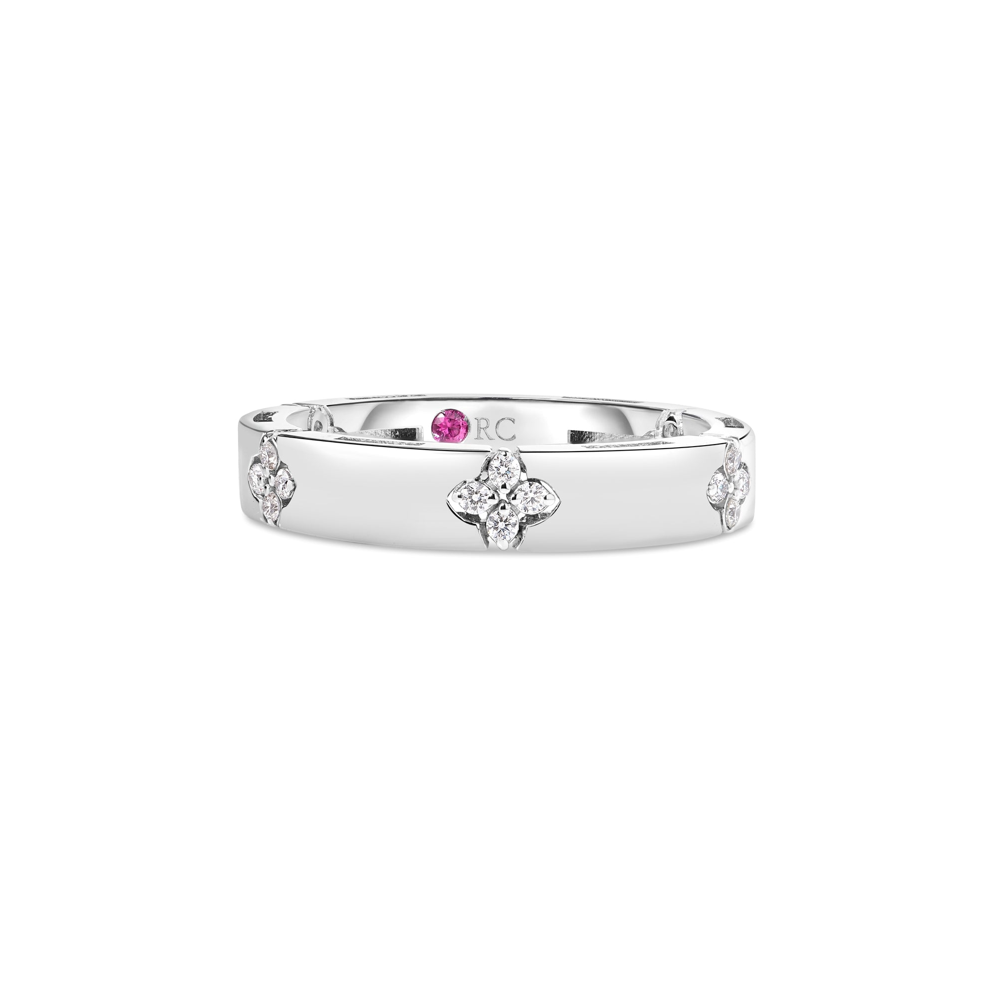 18K WHITE GOLD LOVE IN VERONA NARROW DIAMOND RING