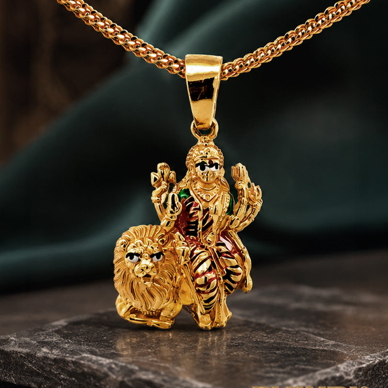 Devi Maa Pendant in 22K Gold