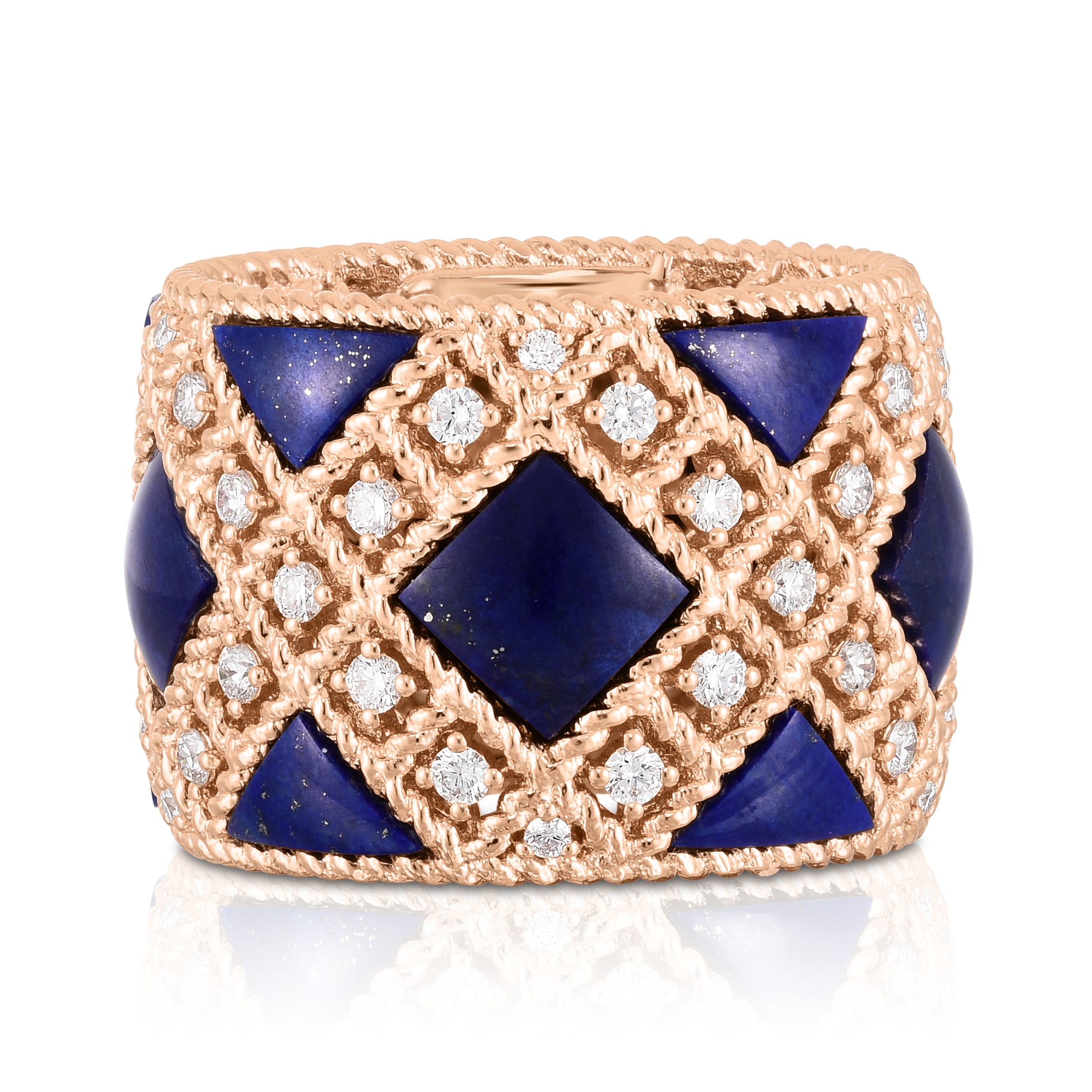 18K ROSE GOLD PALAZZO DUCALE DIAMOND & LAPIS RING