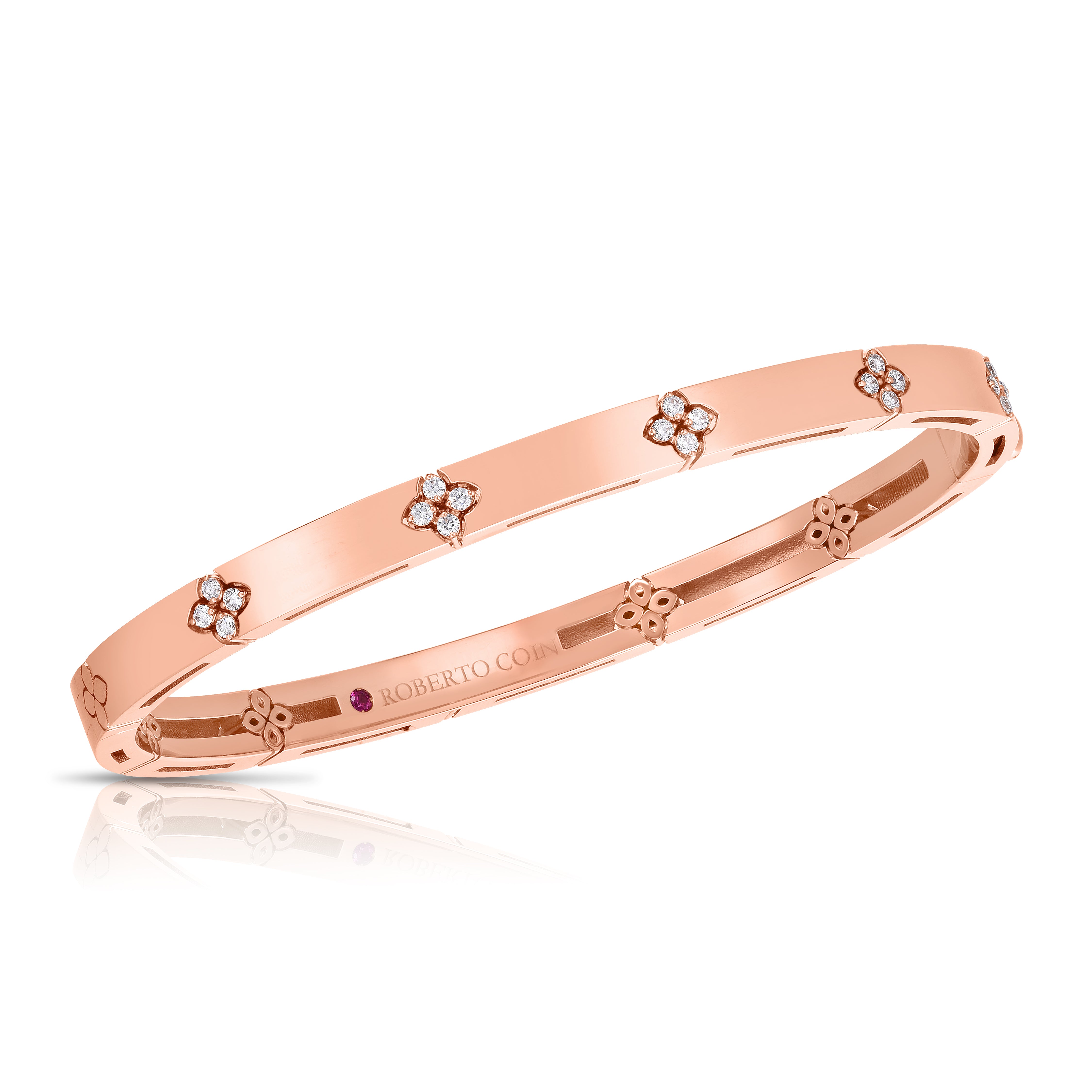18K ROSE GOLD LOVE IN VERONA DIAMOND BANGLE
