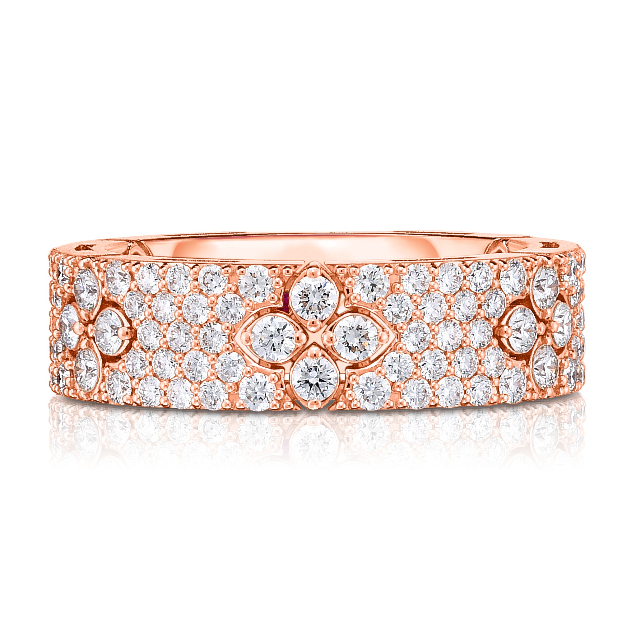 18K ROSE GOLD LOVE IN VERONA PAVE DIAMOND RING