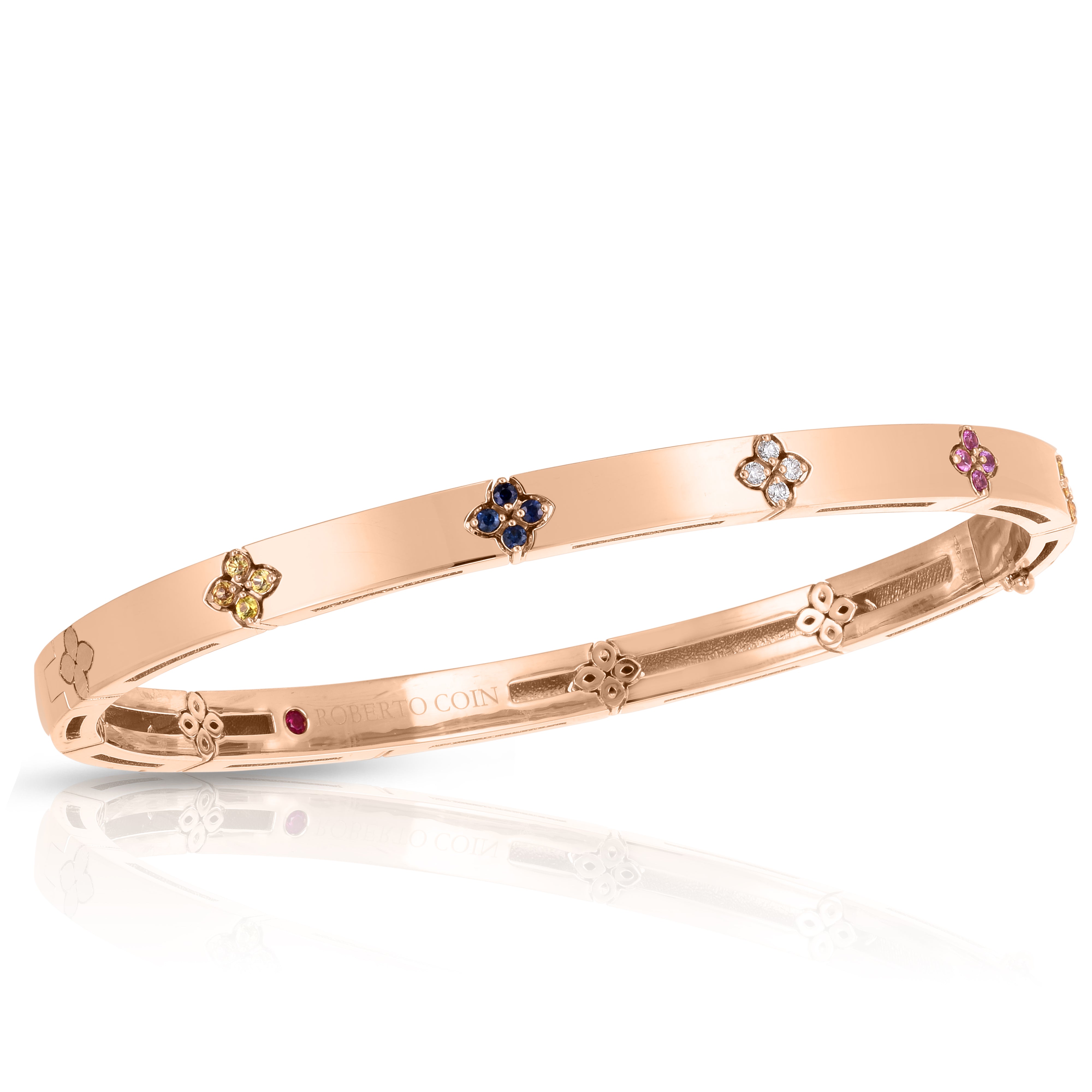 18K ROSE GOLD LOVE IN VERONA SAPPHIRE & DIAMOND BANGLE
