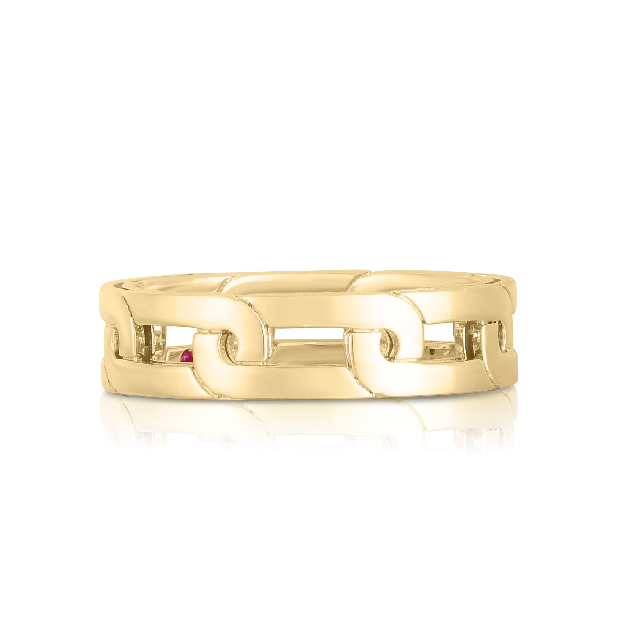 18K YELLOW GOLD NAVARRA SLIM RING