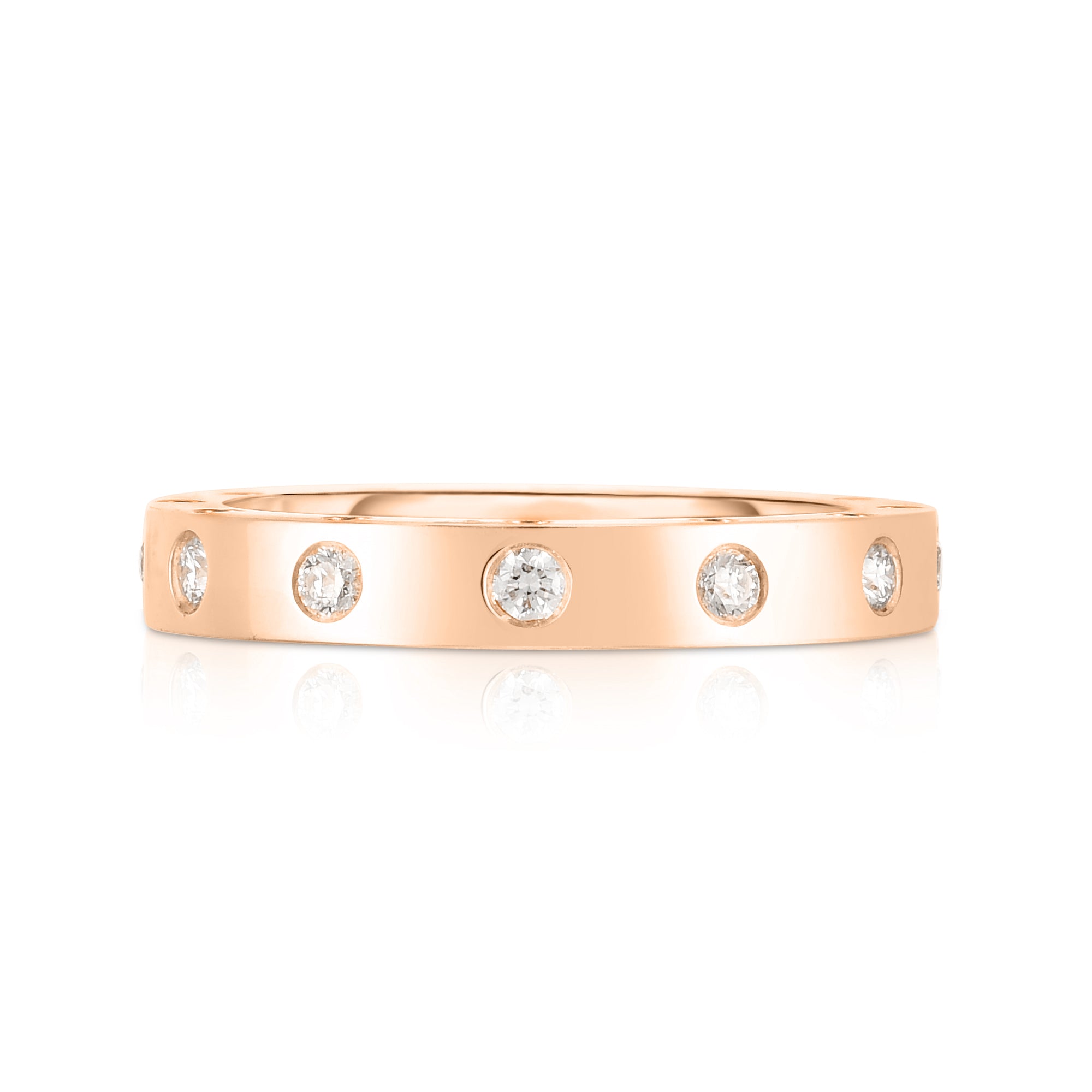 18K ROSE GOLD POIS MOI DIAMOND ROUND RING