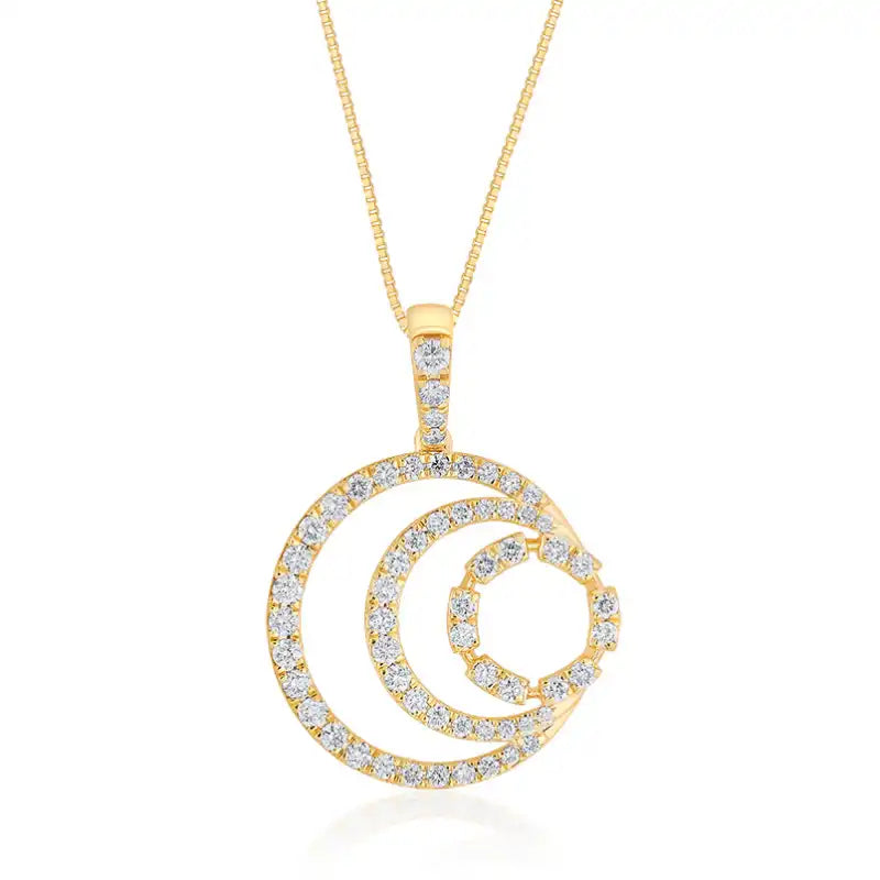 18K Gold Diamond dainty Pendant