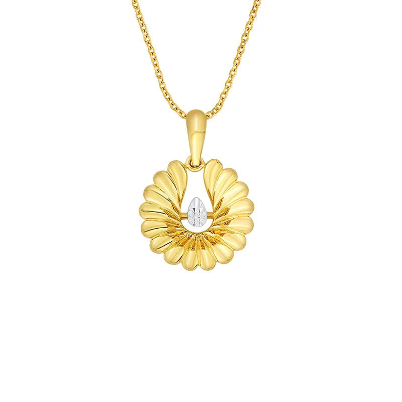 22K Gold Pendant Set with chain