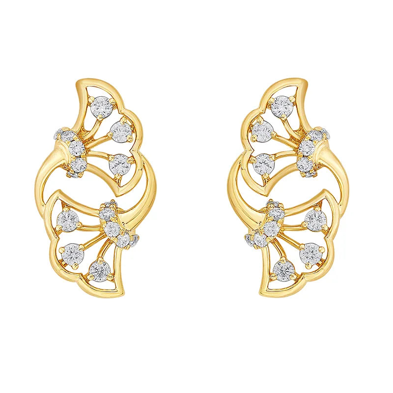 Golden Embrace, 18K Gold Diamond Pendant Set