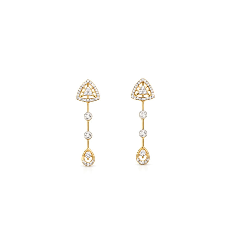 Delicate 18K Yellow Gold Necklace and Earring Set for Elegant Everyday Wear