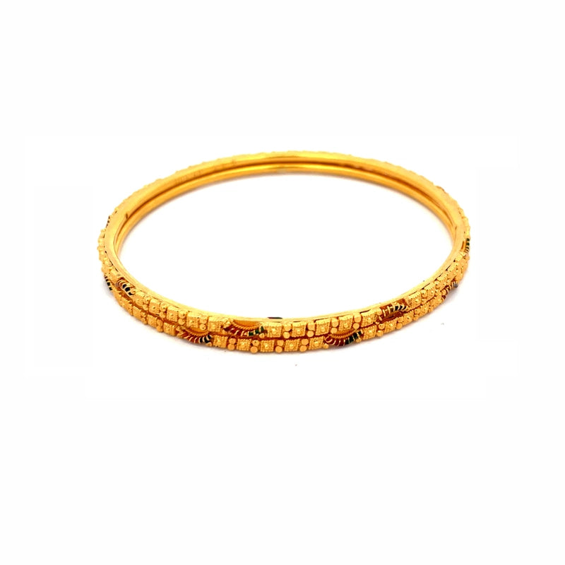 Elegant Gold Bangles Set - Size 2.8