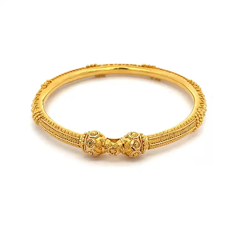 Elegant 22K Yellow Gold Bangle Set for Women with Classic Appeal and Timeless Design