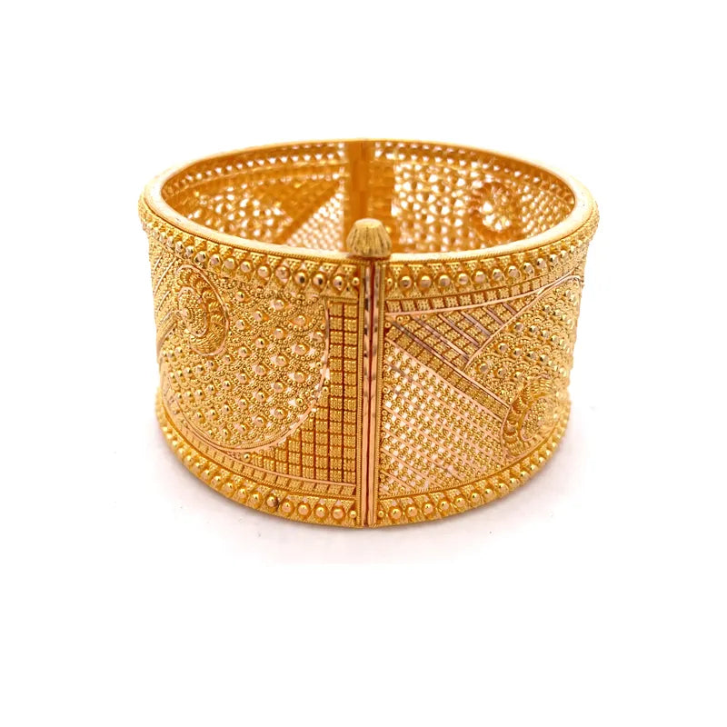 Elegant 22k Yellow Gold Bangle for Women with Smooth Polished Finish