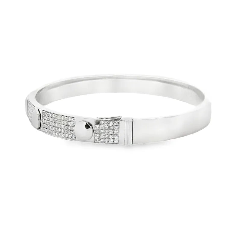 Gold Diamond Bangle Bracelet