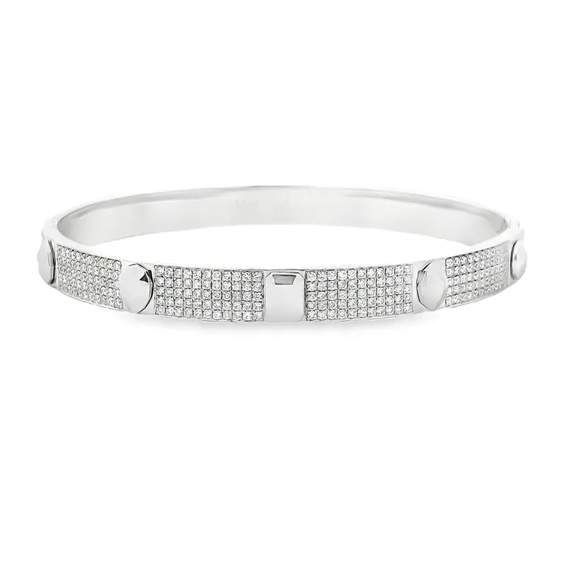 Gold Diamond Bangle Bracelet