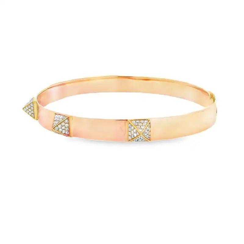 Gold Diamond Bangle Bracelet