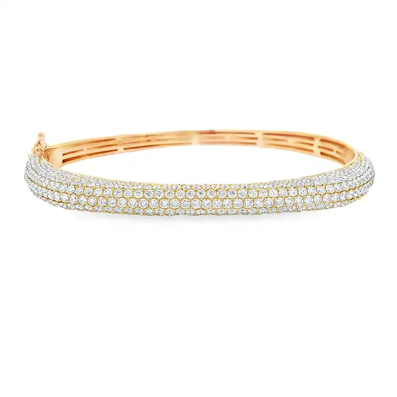 Gold Diamond Bangle Bracelet