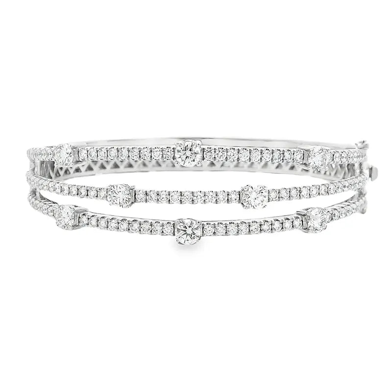 Gold Diamond Bangle Bracelet