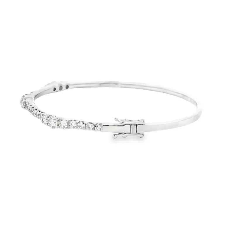 Gold Diamond Bangle Bracelet