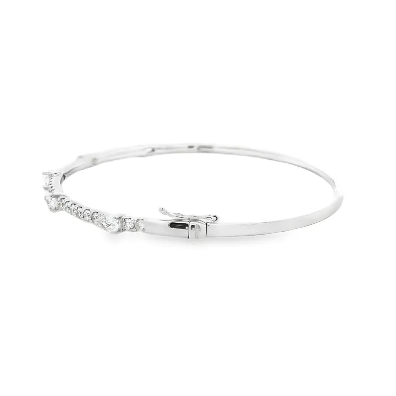 Gold Diamond Bangle Bracelet