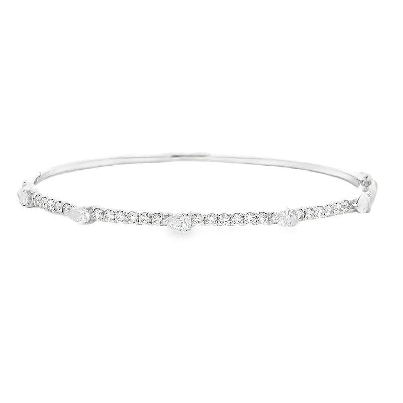 Gold Diamond Bangle Bracelet