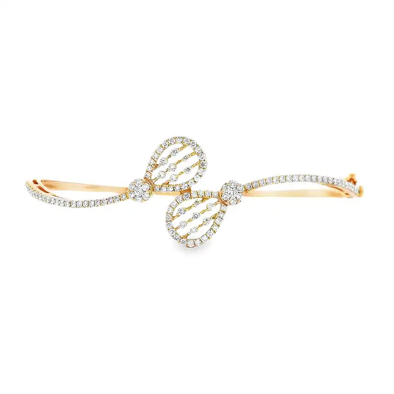 Gold Diamond Bangle Bracelet