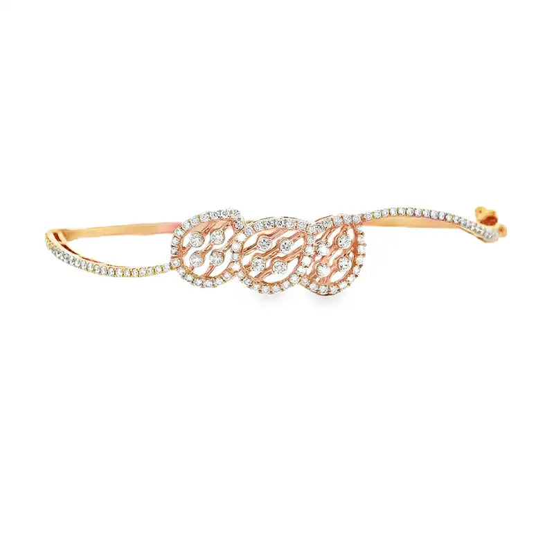 Gold Diamond Bangle Bracelet