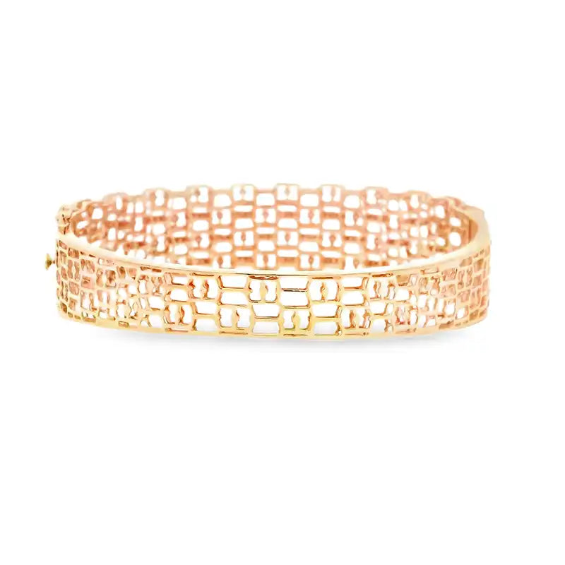 Gold Diamond Bangle Bracelet