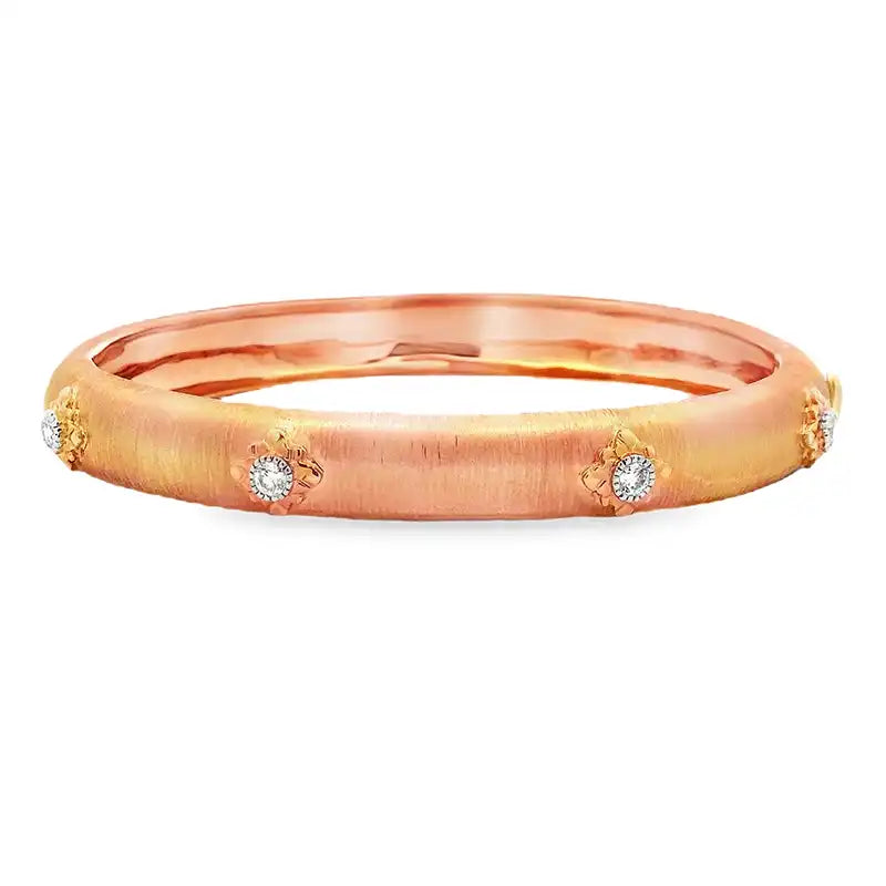 Gold Diamond Bangle Bracelet