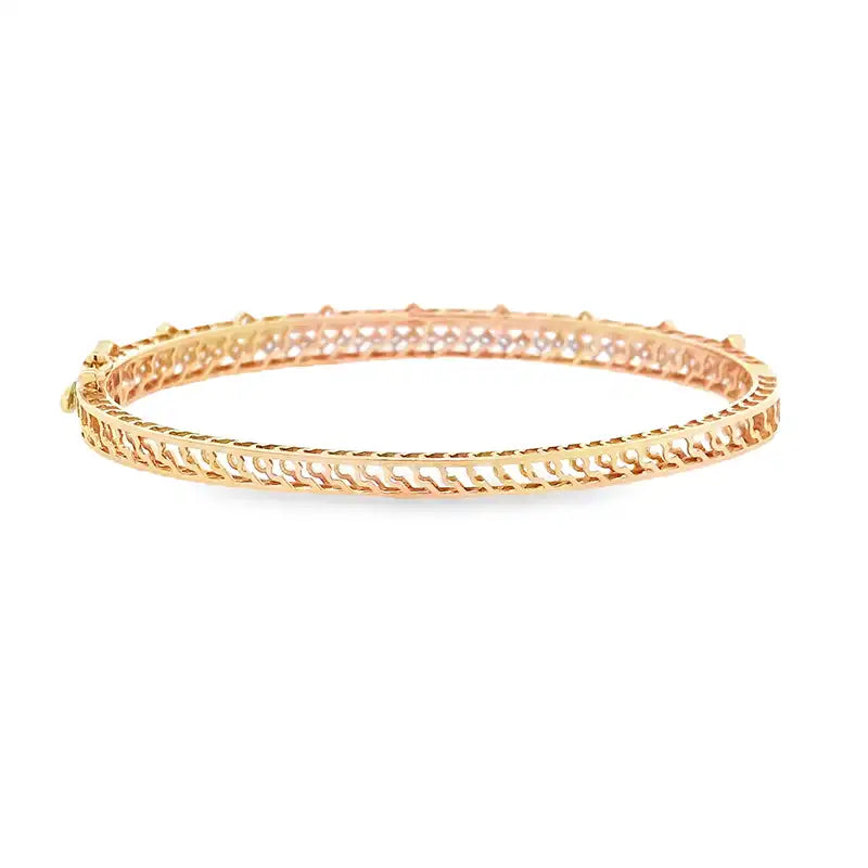 Gold Diamond Bangle Bracelet
