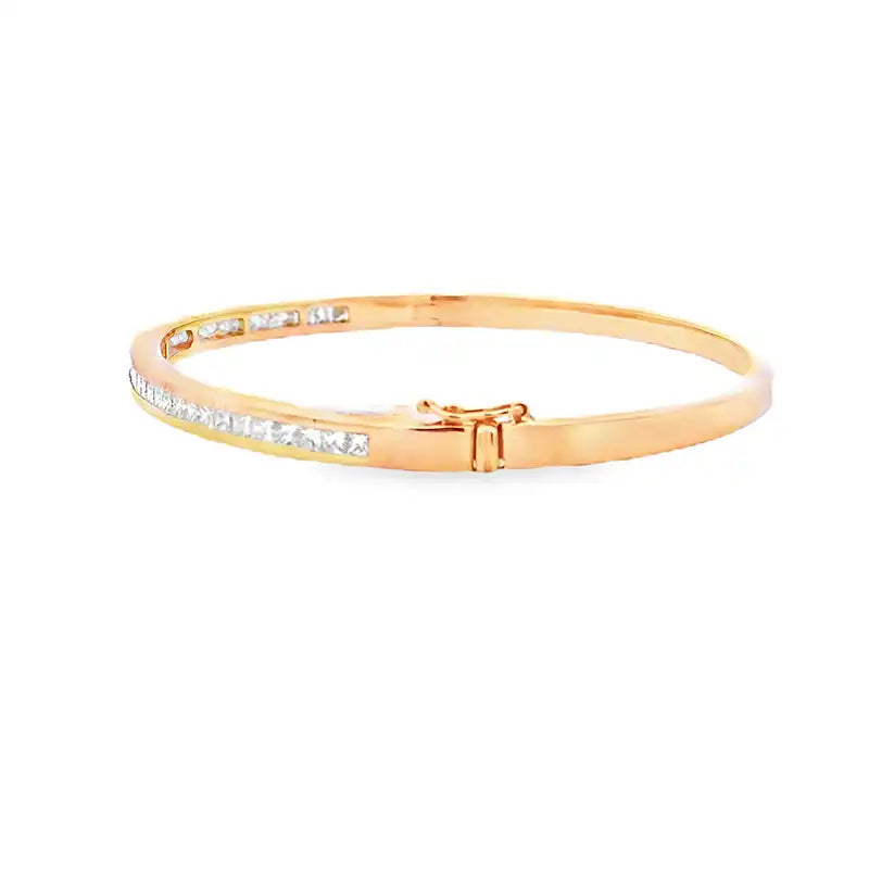 Gold Diamond Bangle Bracelet