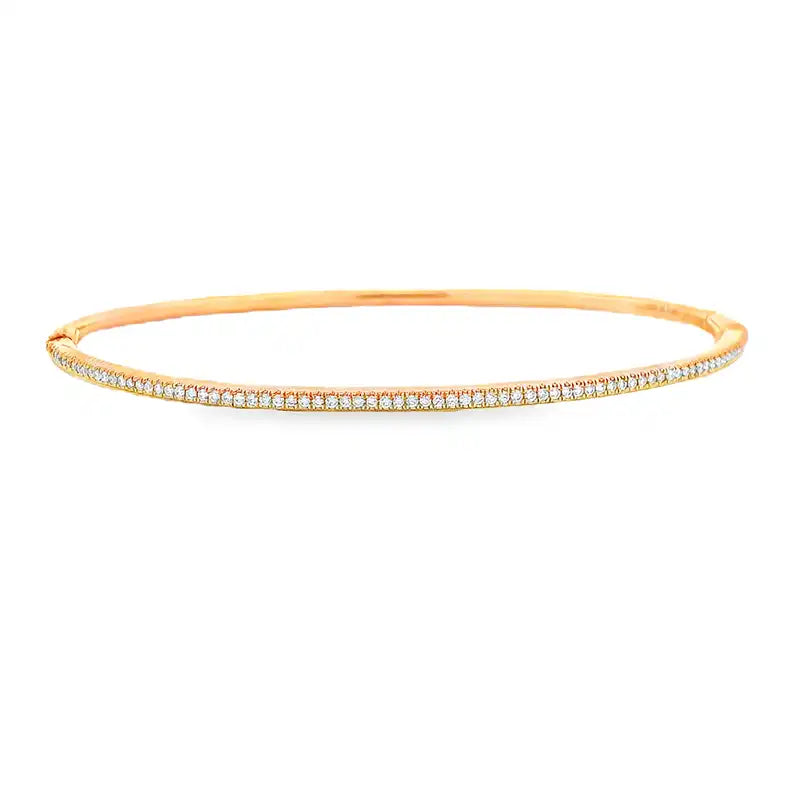 Gold Diamond Bangle Bracelet