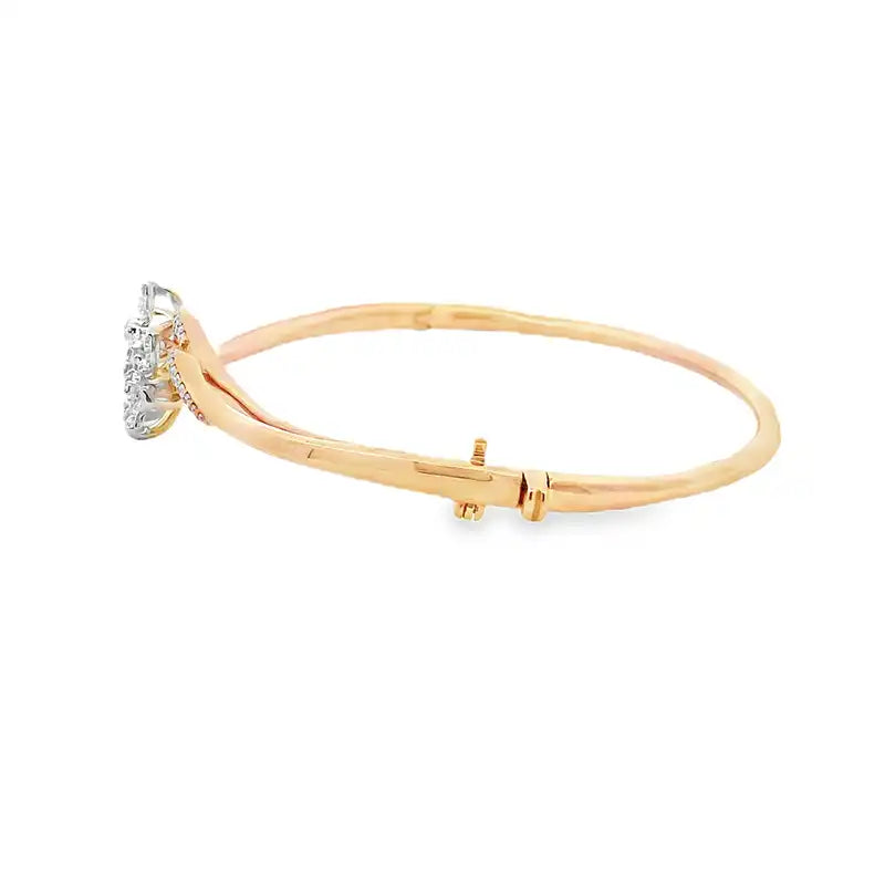 Gold Diamond Bangle Bracelet