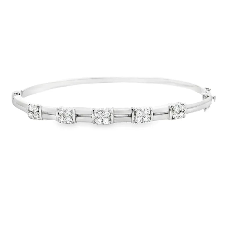 Gold Diamond Bangle Bracelet