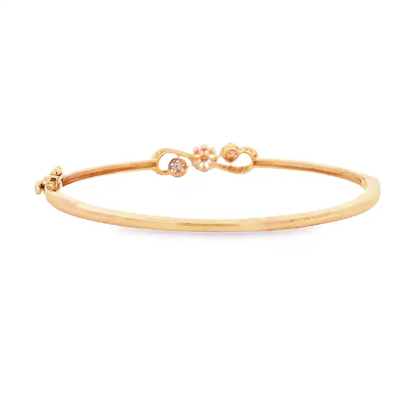 Gold Diamond Bangle Bracelet