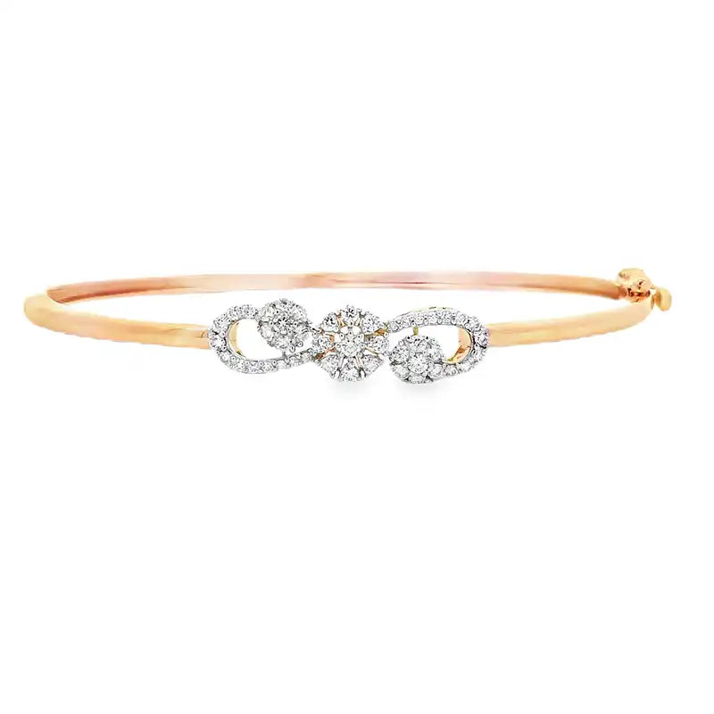 Gold Diamond Bangle Bracelet