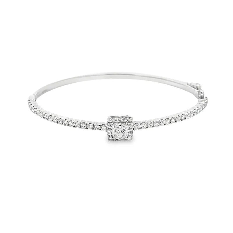 Elegant Diamond Bracelet - Square center