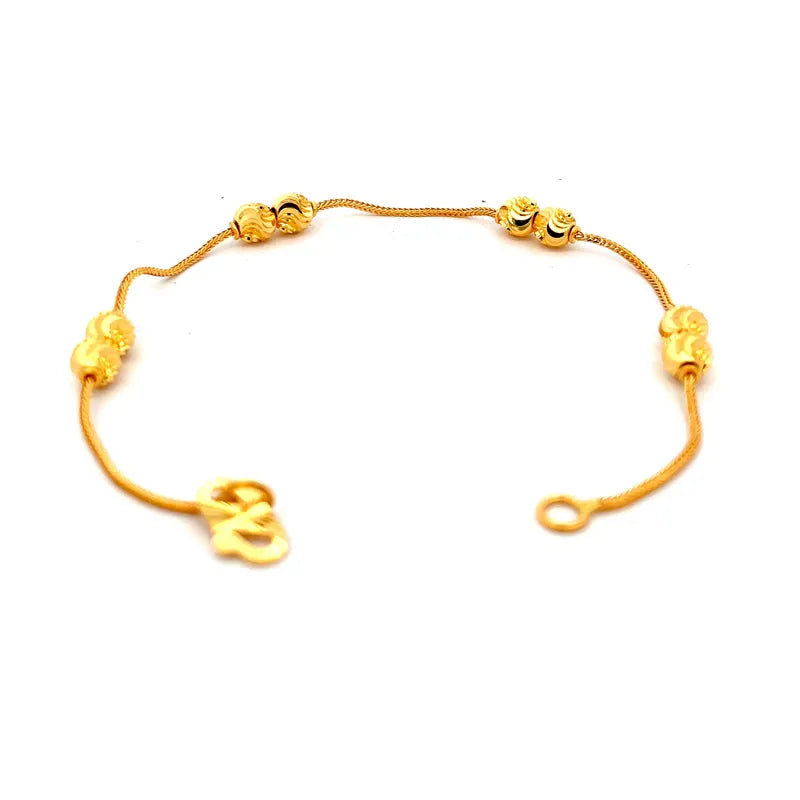 Elegant 22K Yellow Gold Bracelet Simple Design for Everyday Wear