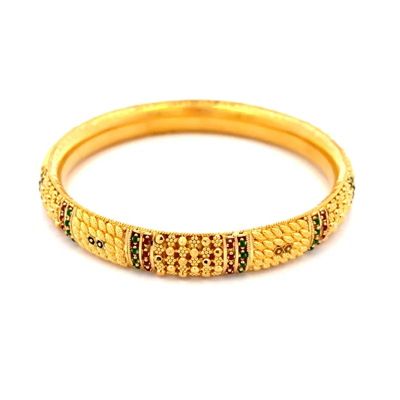 22K Gold Bangle Set of 2 - Size 2.5