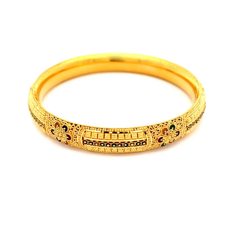 22K Gold Bangle Set of 2 - Size 2.6