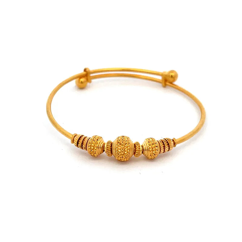 Elegant 22K Yellow Gold Baby Bangles for Unisex Wear, a Perfect Keepsake