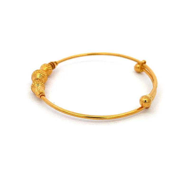 Elegant 22K Yellow Gold Baby Bangles for Unisex Wear, a Perfect Keepsake