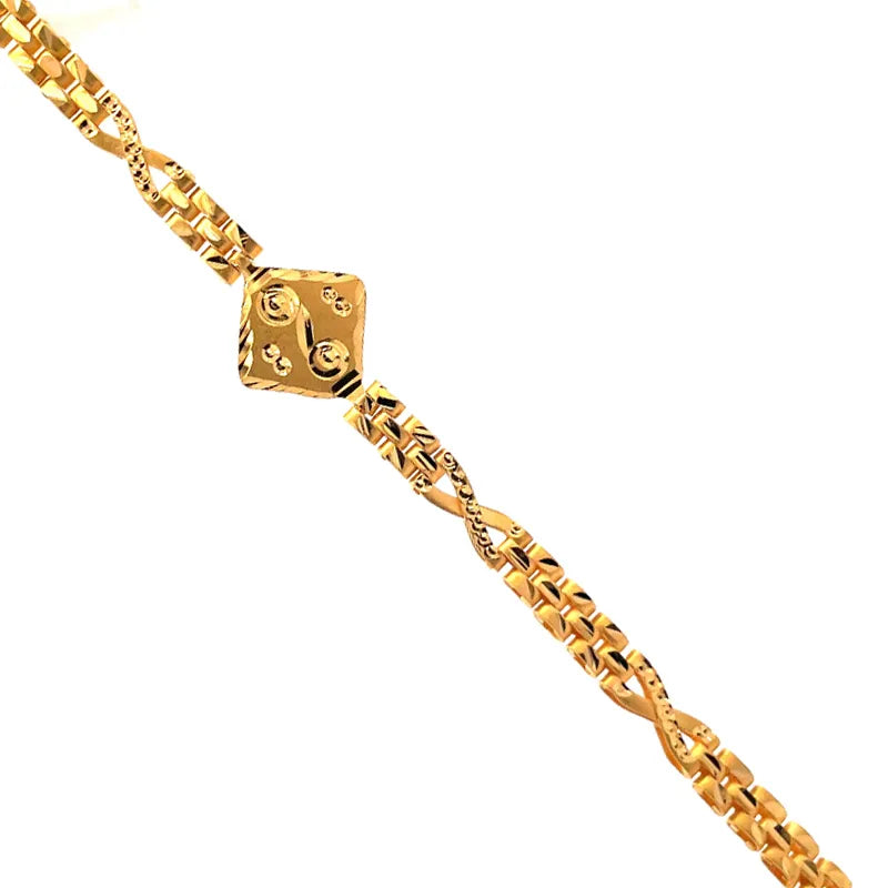 Delicate 22K Yellow Gold Baby Bracelet for a Cherished Keepsake Gift