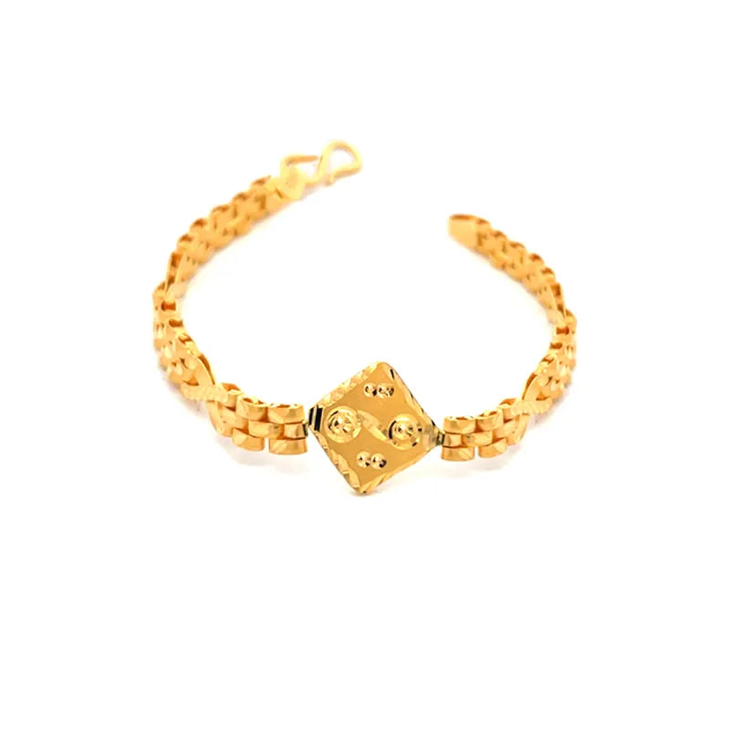 Delicate 22K Yellow Gold Baby Bracelet for a Cherished Keepsake Gift