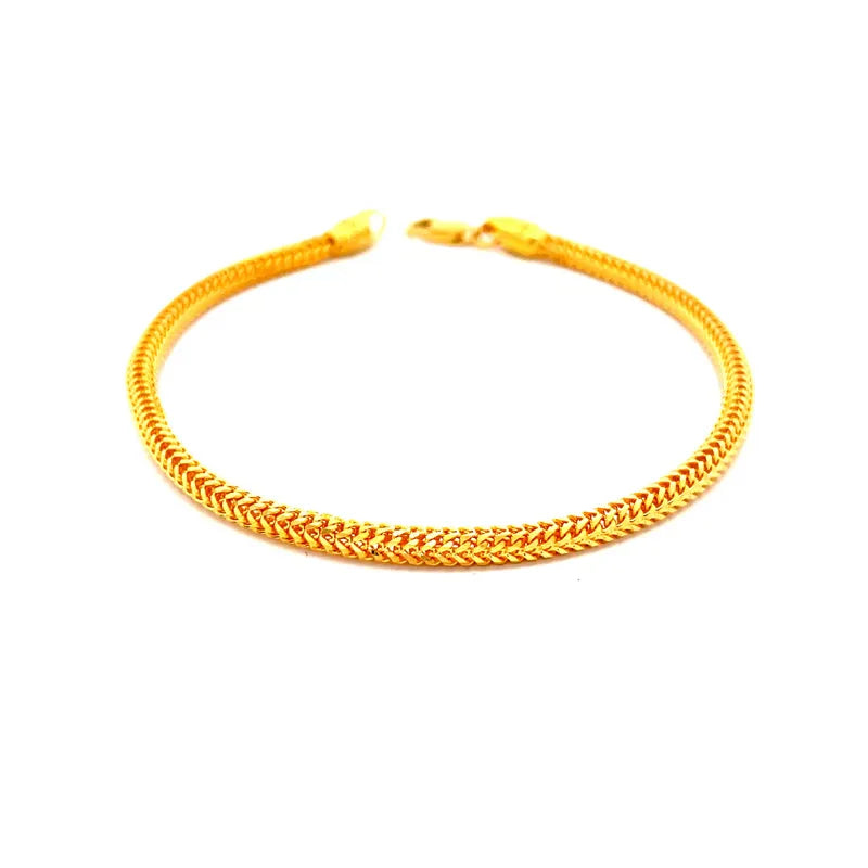 Elegant 7.5 inch 22K Yellow Gold Bracelet with Classic Design and Fine Craftsmanship