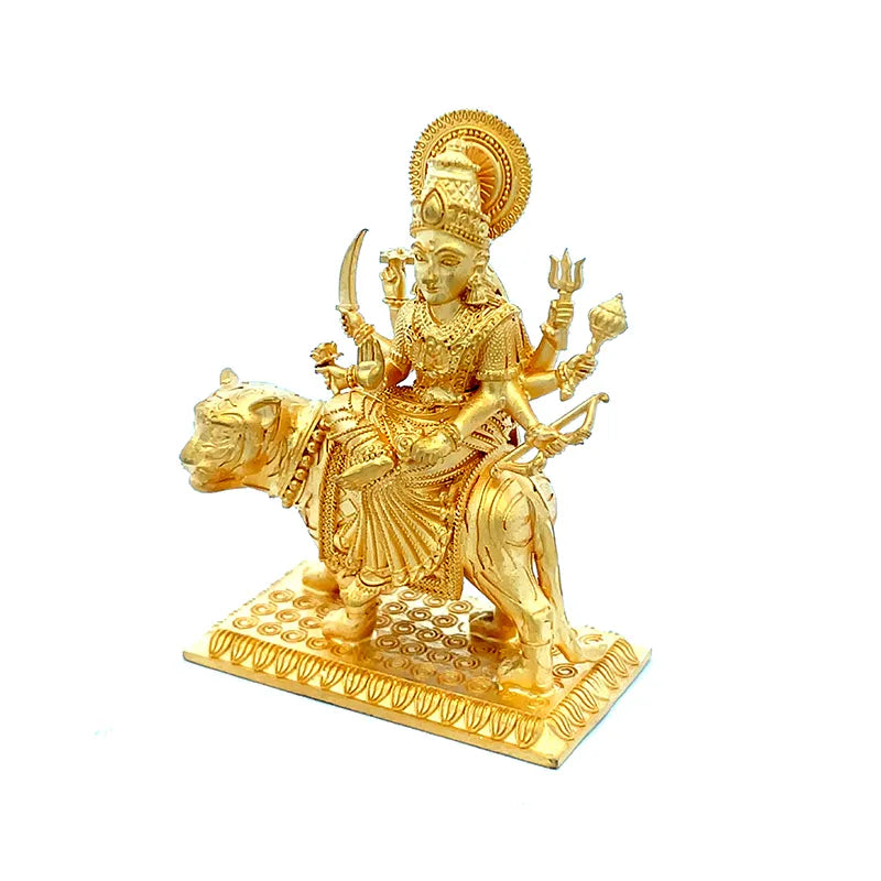 22K Gold Statue of Devi Maa |Sherawali MATA Rani | Spiritual Puja Vastu