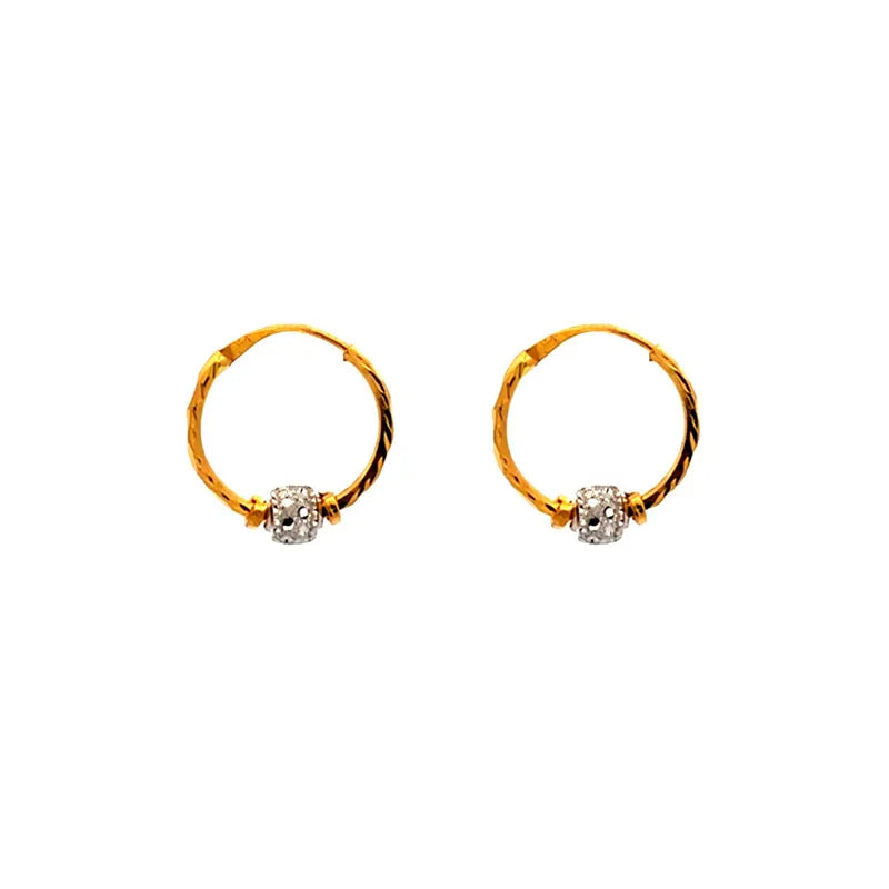 Classic 22K Yellow Gold Hoop Earrings for Timeless Elegance and Everyday Wear