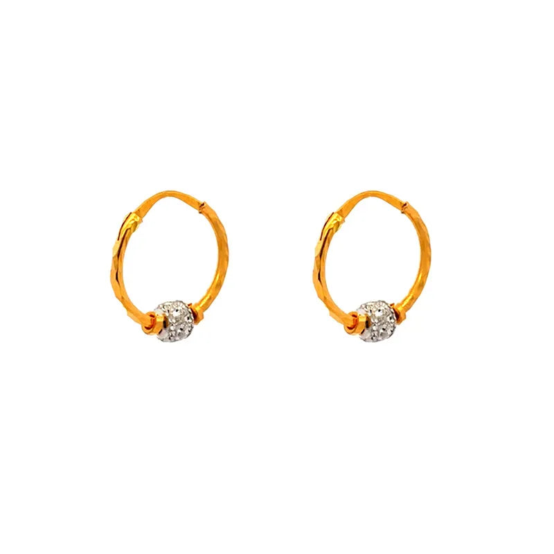Classic 22K Yellow Gold Hoop Earrings for Timeless Elegance and Everyday Wear