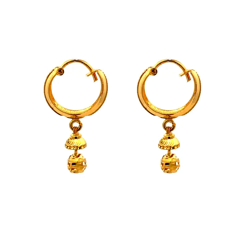 Elegant 22K Yellow Gold Earrings for Timeless Style and Everyday Grace