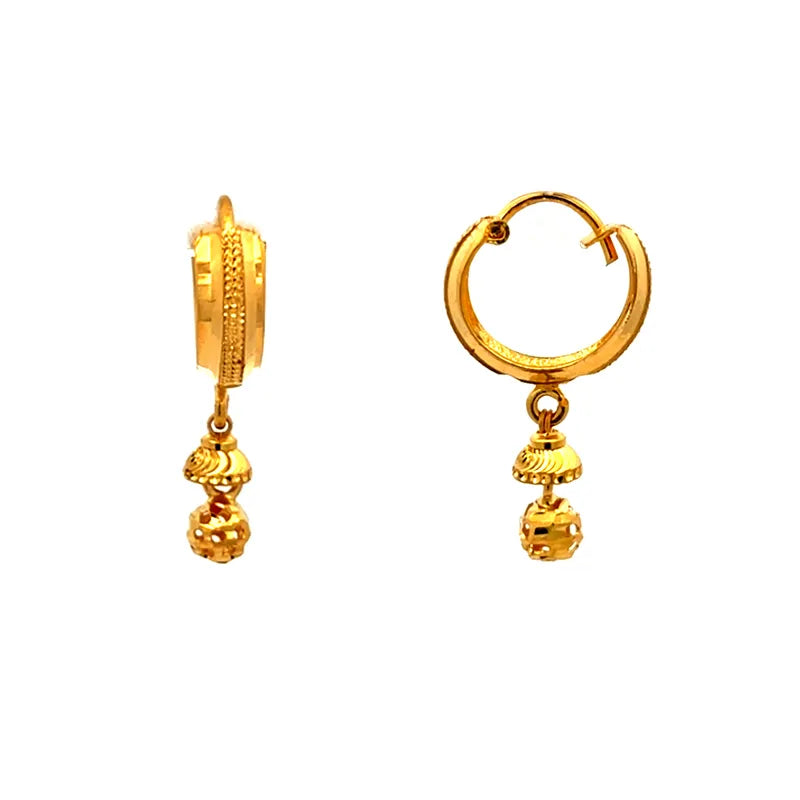 Elegant 22K Yellow Gold Earrings for Timeless Style and Everyday Grace