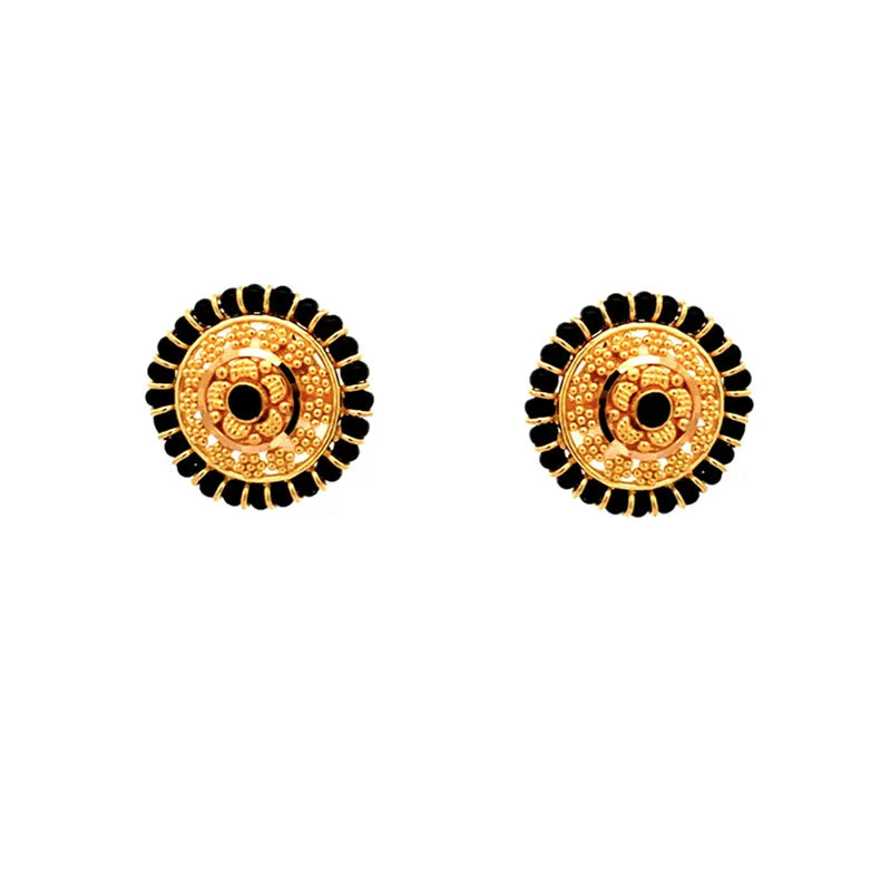 Elegant 22K Yellow Gold Classic Stud Earrings for Everyday Wear